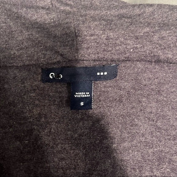 Gap Heathered Purple Hooded Draped Open Front Jersey Cardigan Small - Picture 6 of 6